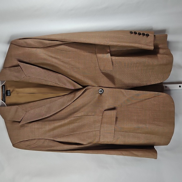 Linda Allard Ellen Tracy Tan Women's Blazer and Pants Set Size 14 - Picture 3 of 9